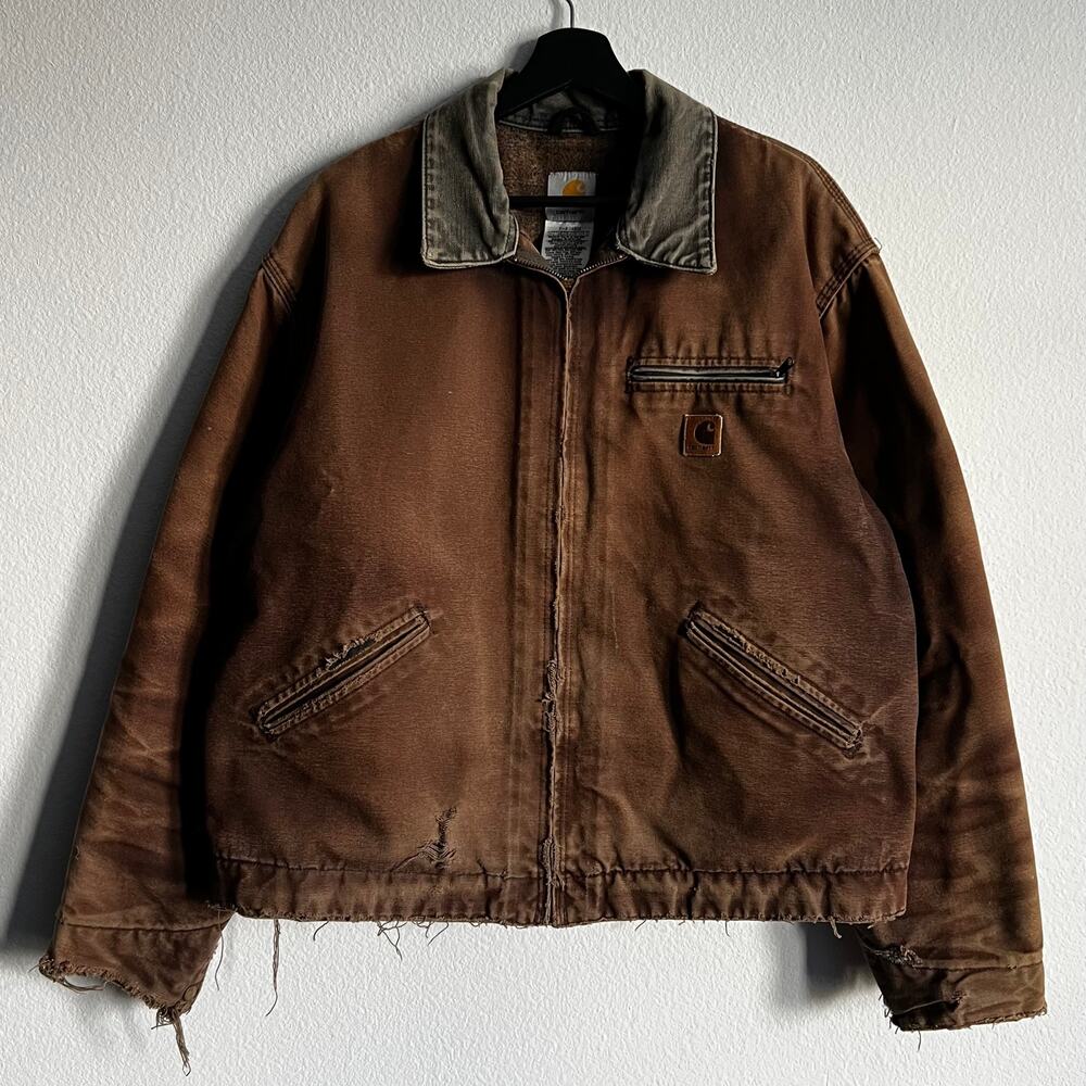 Carhartt J97 DKB faded brown Detroit work wear jacket